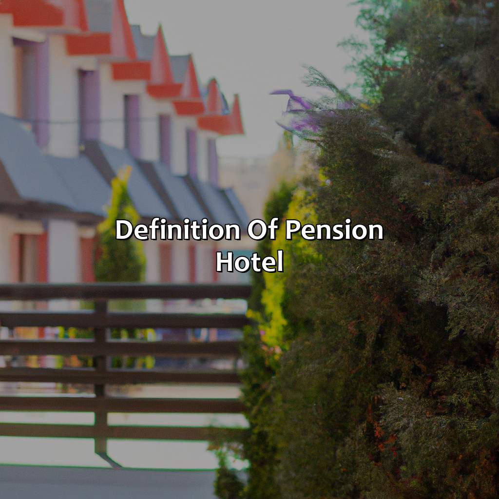 Definition of Pension Hotel-what is a pension hotel?, 