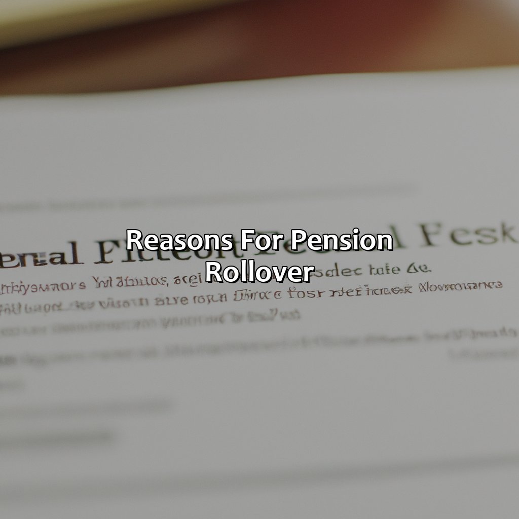 Reasons for Pension Rollover-what is a pension rollover?, 