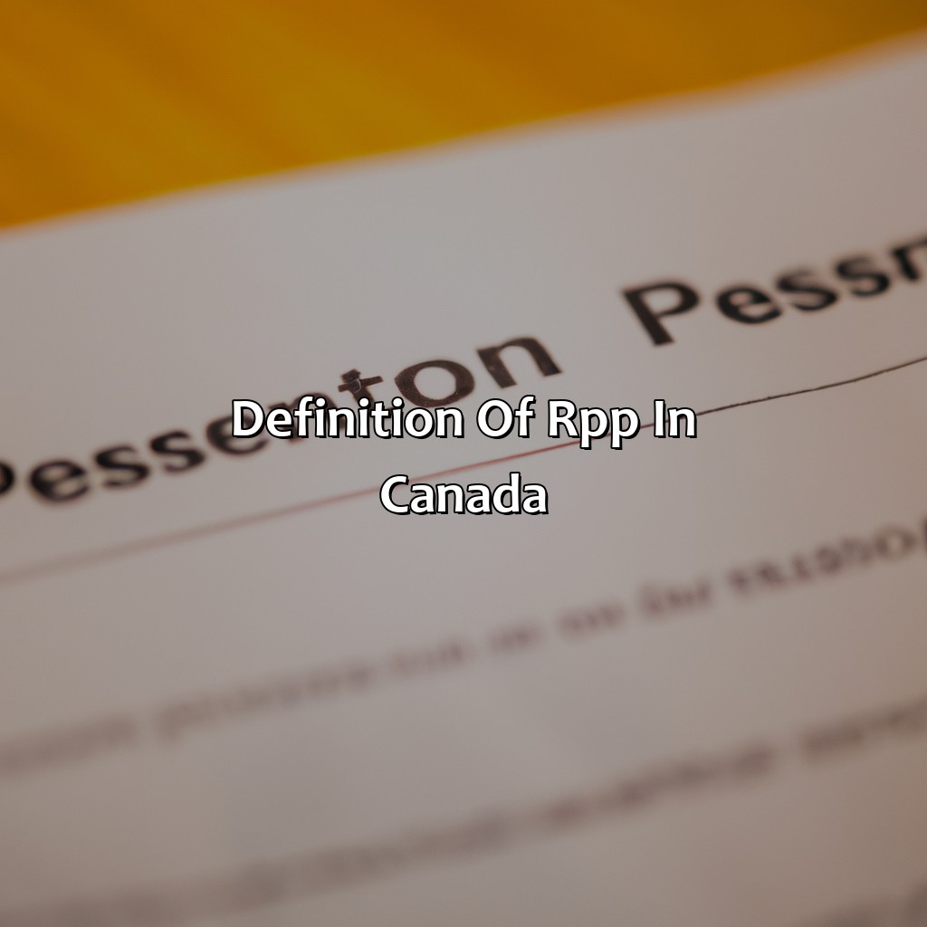 Definition of RPP in Canada-what is a registered pension plan canada?, 