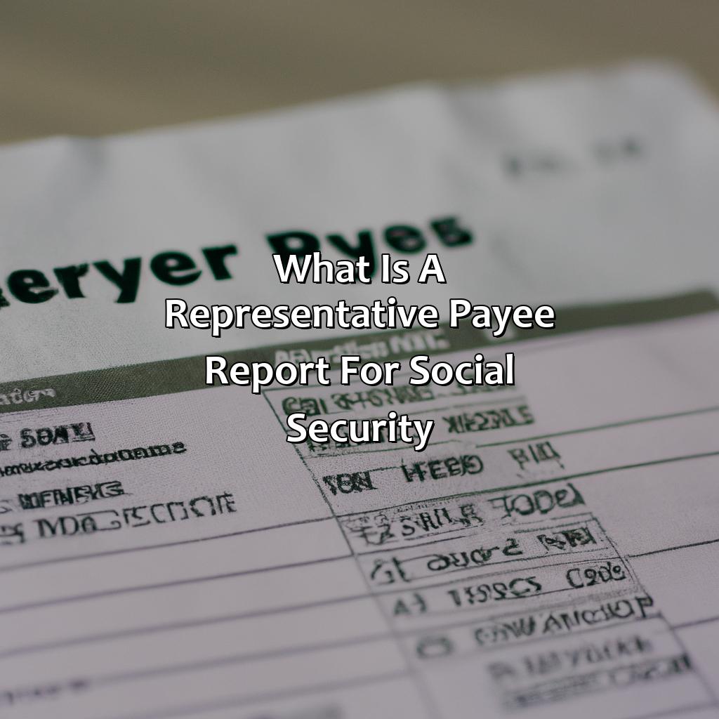 What Is A Representative Payee Report For Social Security?