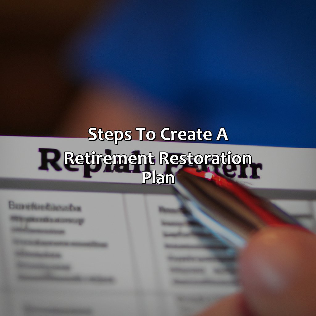 Steps to create a retirement restoration plan-what is a retirement restoration plan?, 