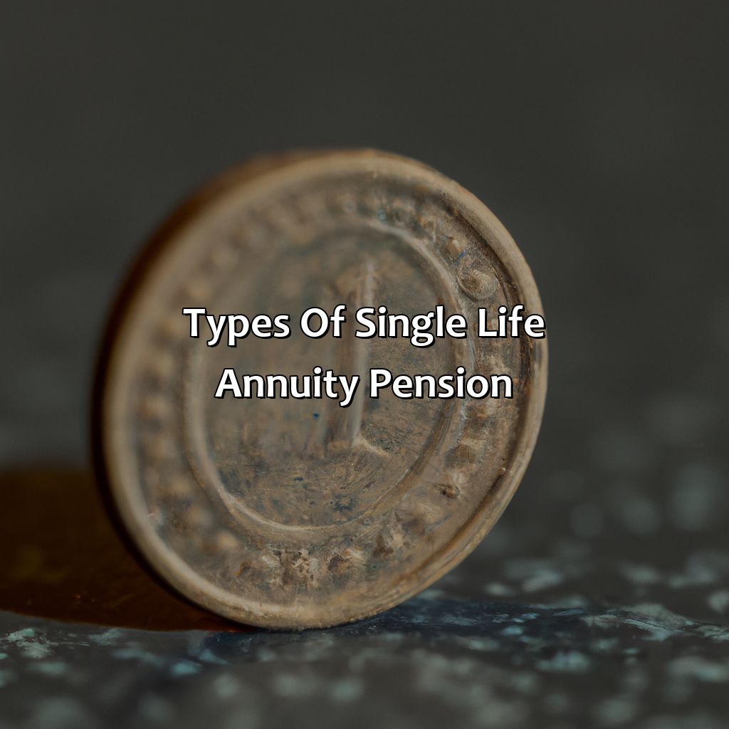 Types of Single Life Annuity Pension-what is a single life annuity pension?, 