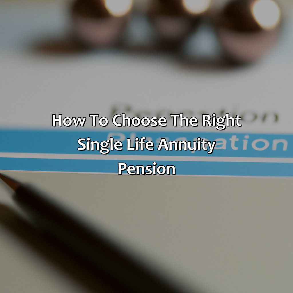 How to Choose the Right Single Life Annuity Pension-what is a single life annuity pension?, 