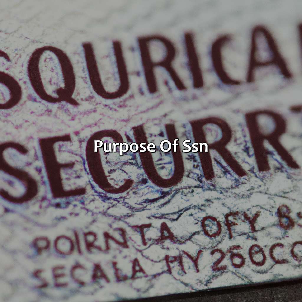 Purpose of SSN-what is a social security nimber?, 