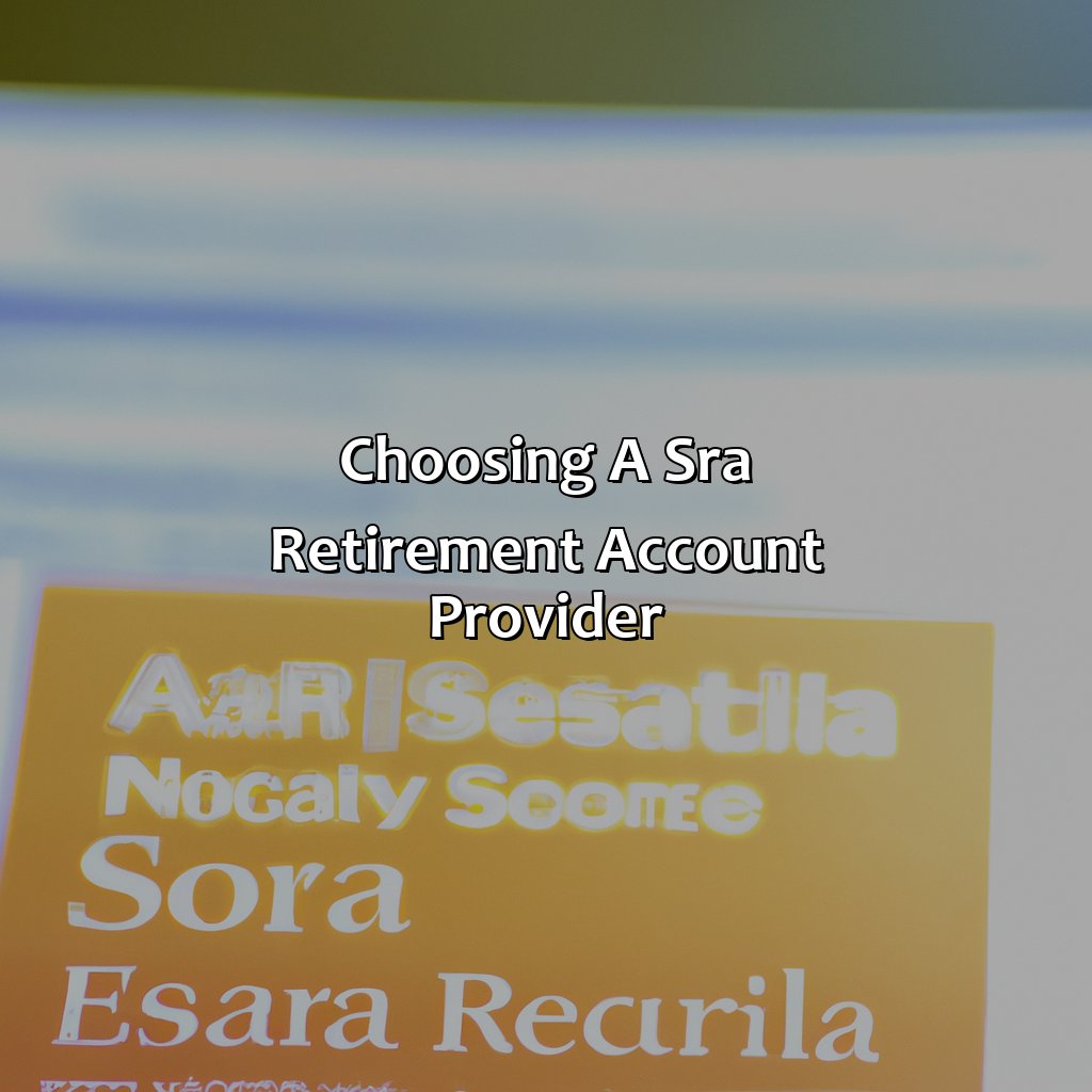 Choosing a SRA Retirement Account Provider-what is a sra retirement account?, 