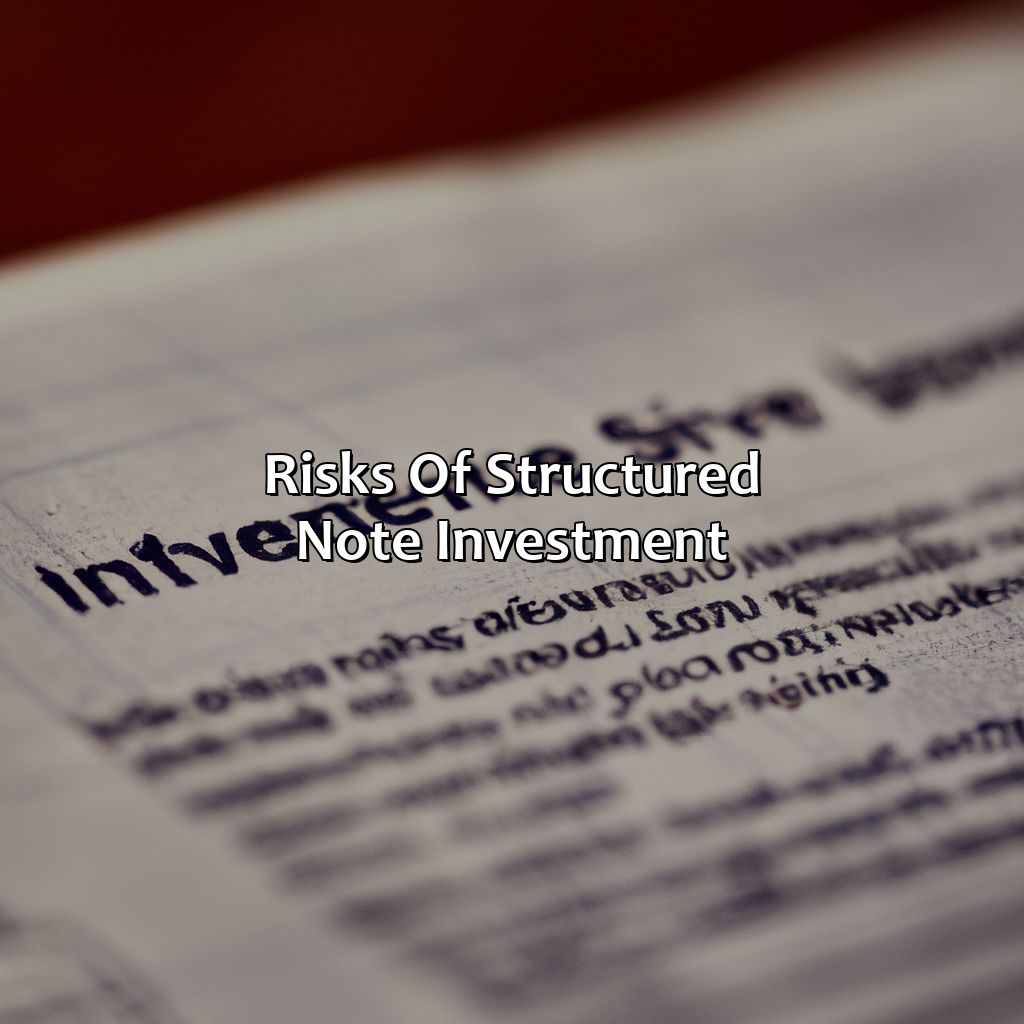 Risks of Structured Note Investment-what is a structured note investment?, 