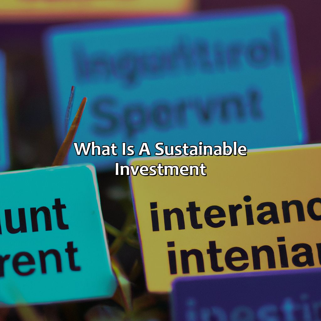 what is a sustainable investment?,