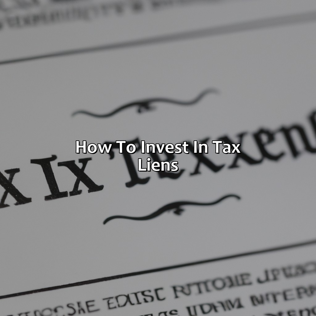 How to Invest in Tax Liens-what is a tax lien investment?, 