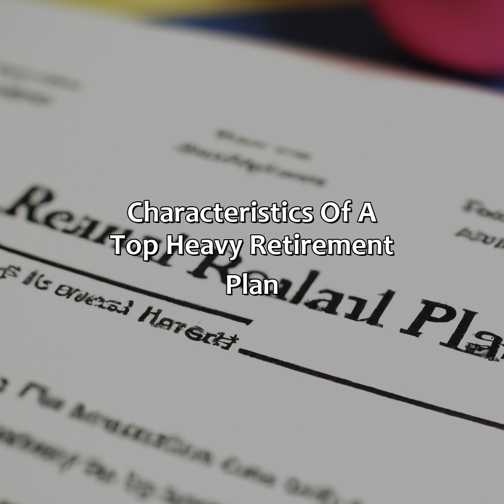 Characteristics of a Top Heavy Retirement Plan-what is a top heavy retirement plan?, 