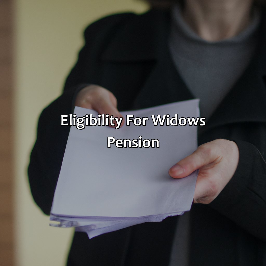 Eligibility for Widow