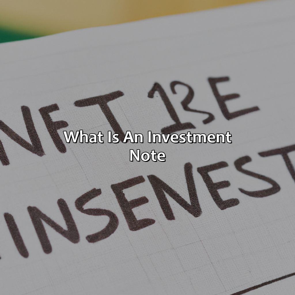 What Is An Investment Note?