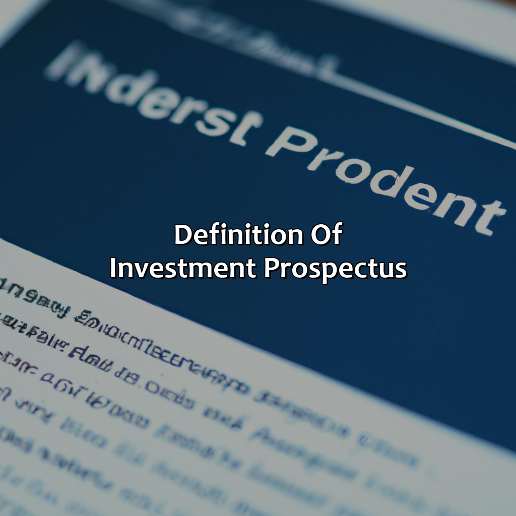 Definition of Investment Prospectus-what is an investment prospectus?, 