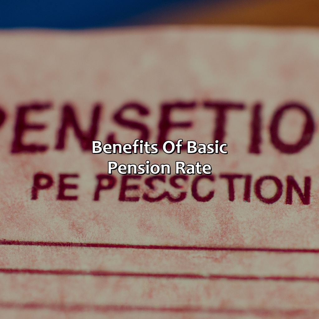 Benefits of Basic Pension Rate-what is basic pension rate?, 