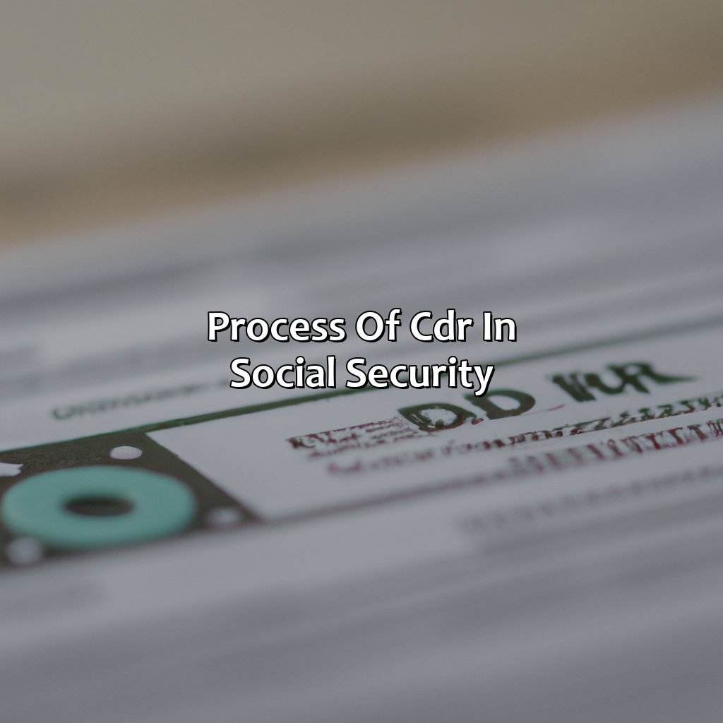 Process of CDR in Social Security-what is cdr in social security?, 