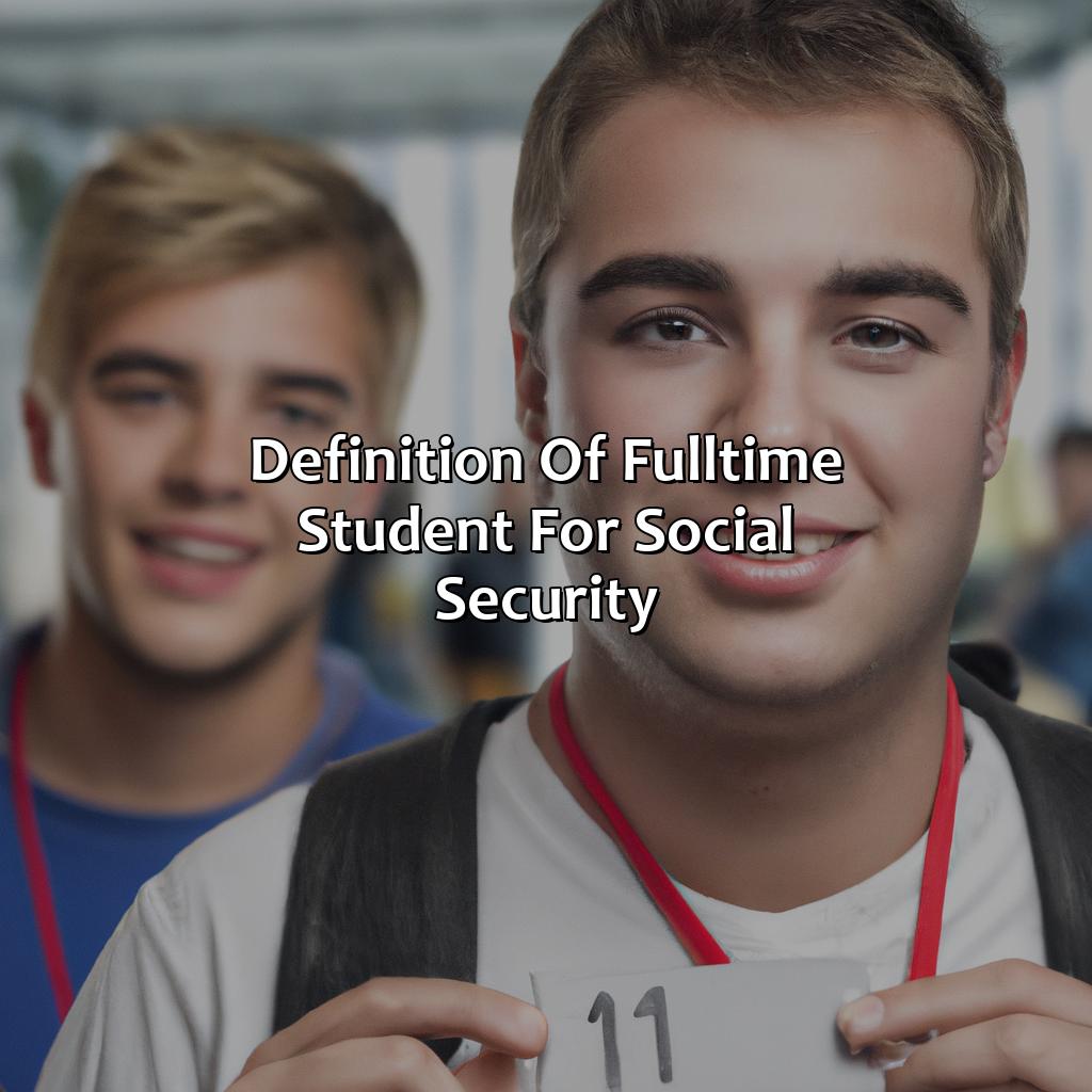 Definition of full-time student for Social Security-what is considered full-time student for social security?, 