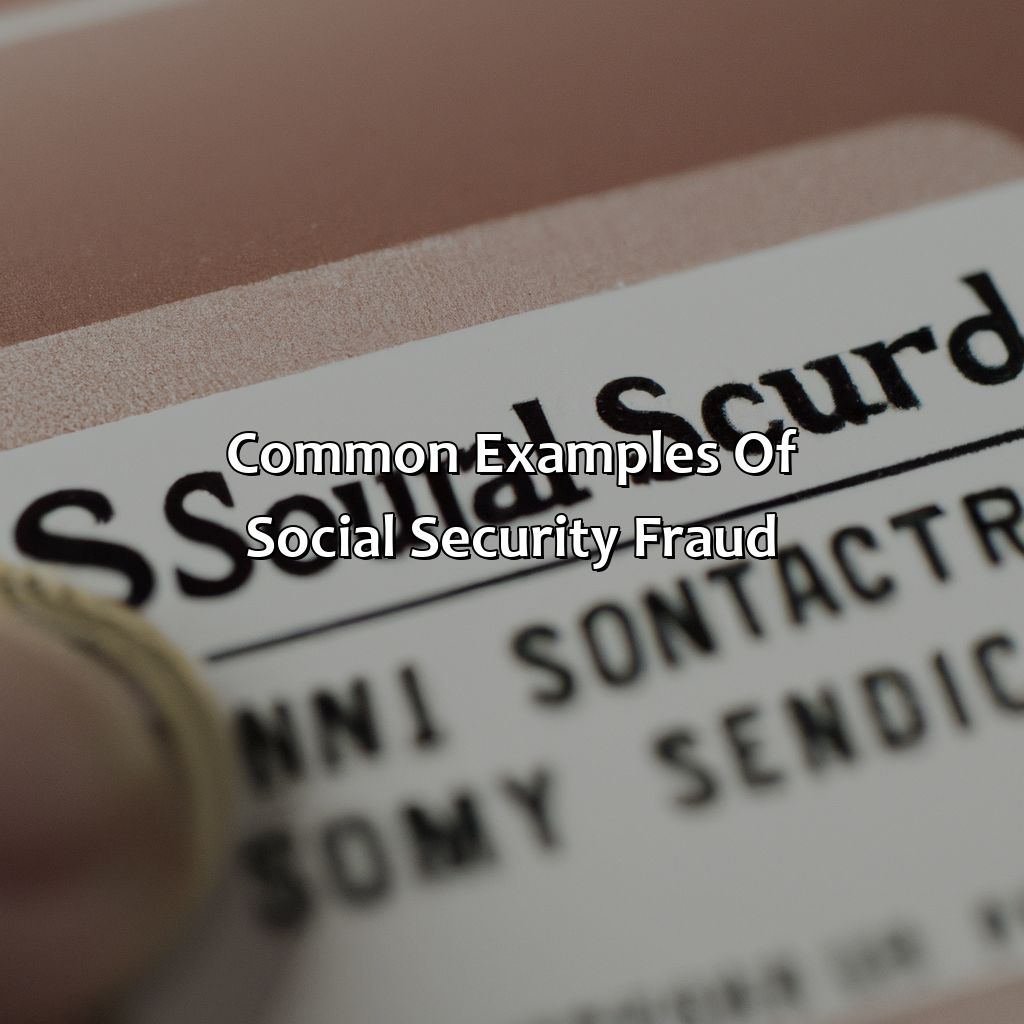 Common Examples of Social Security Fraud-what is considered social security fraud?, 