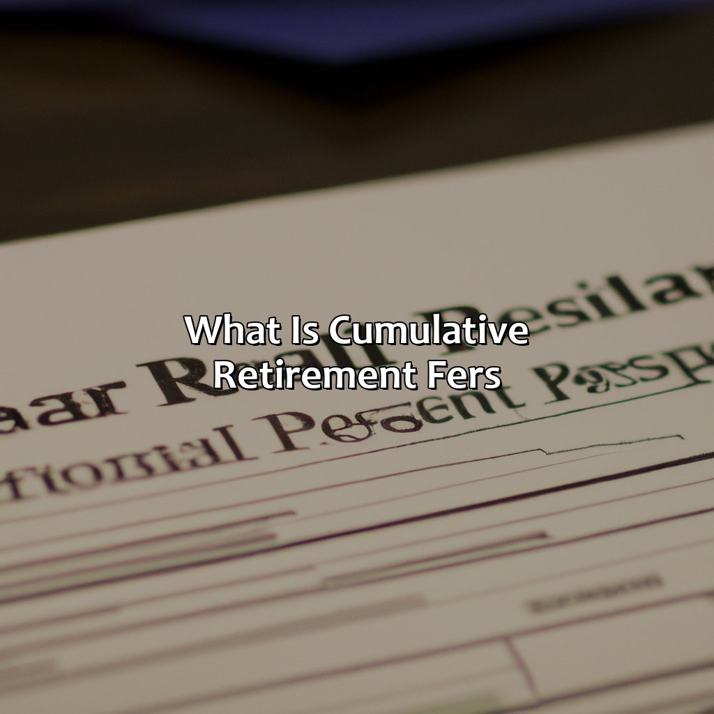 What is Cumulative Retirement FERS?-what is cumulative retirement fers?, 