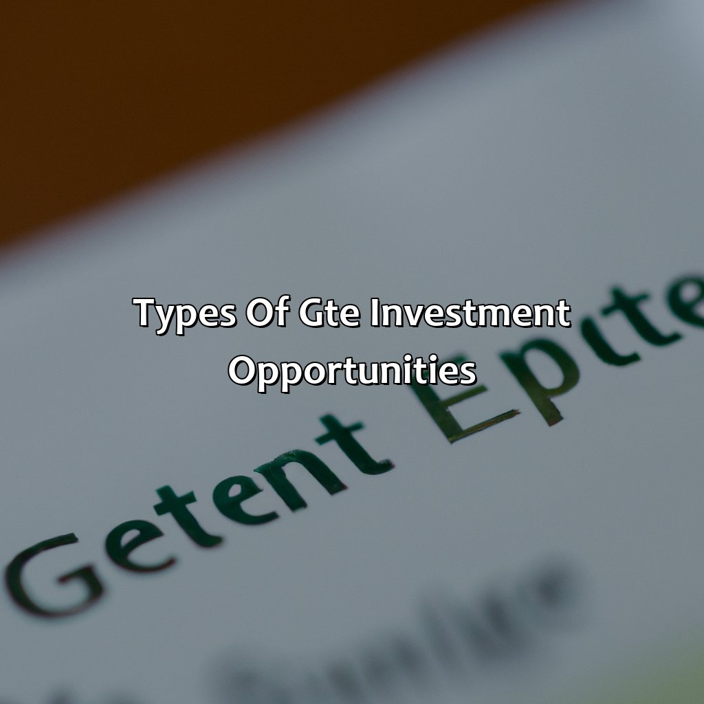 Types of GTE Investment Opportunities-what is gte investment?, 