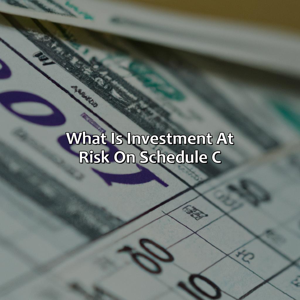 What Is Investment At Risk On Schedule C?