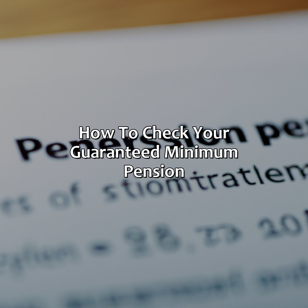 How to check your guaranteed minimum pension-what is my guaranteed minimum pension?, 