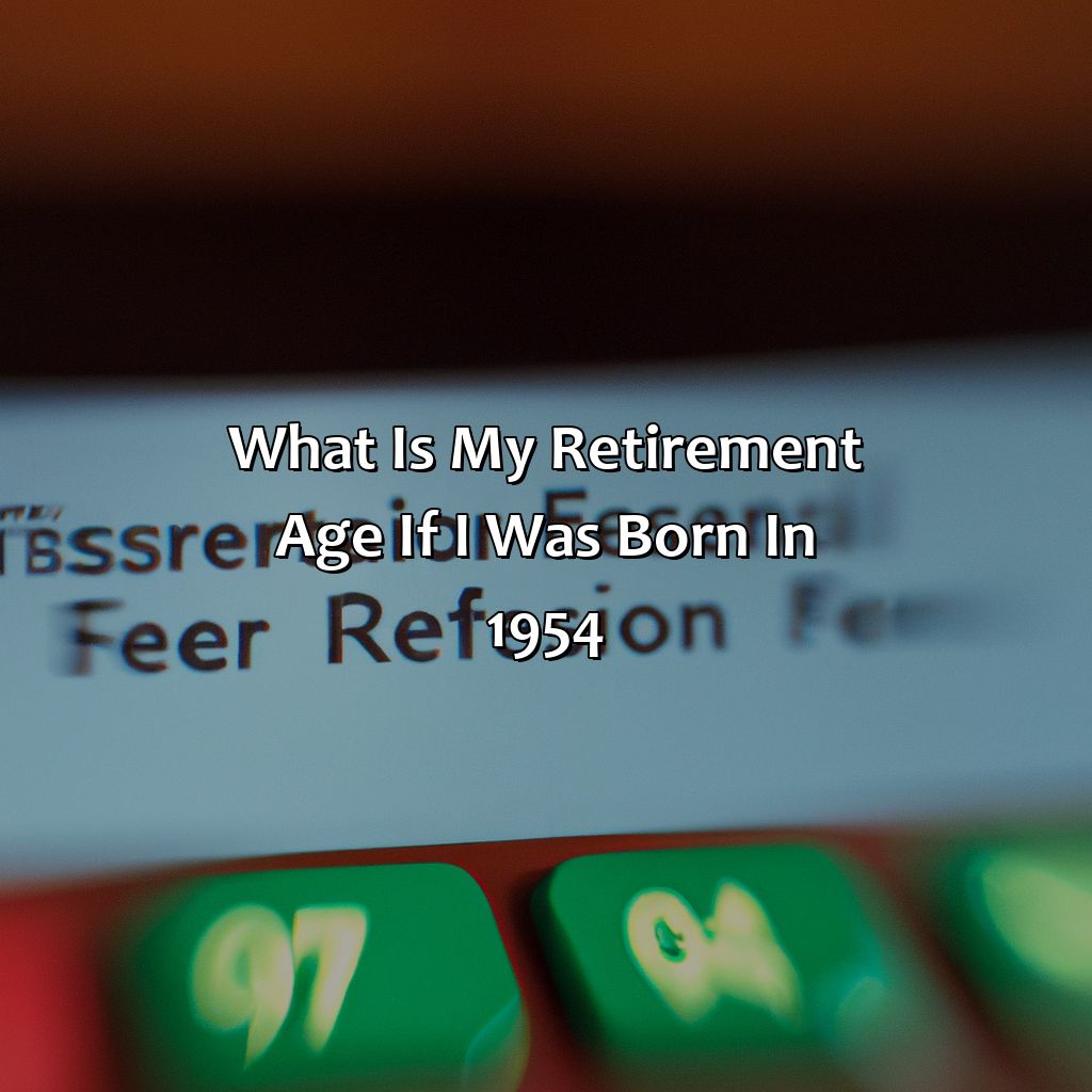 what is my retirement age if I was born in 1954?,