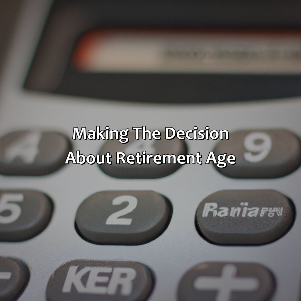 Making the decision about retirement age-what is retirement age for full social security?, 