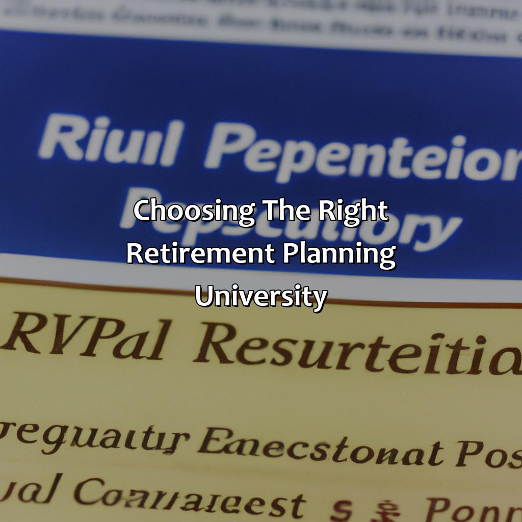 Choosing the Right Retirement Planning University-what is retirement planning university?, 