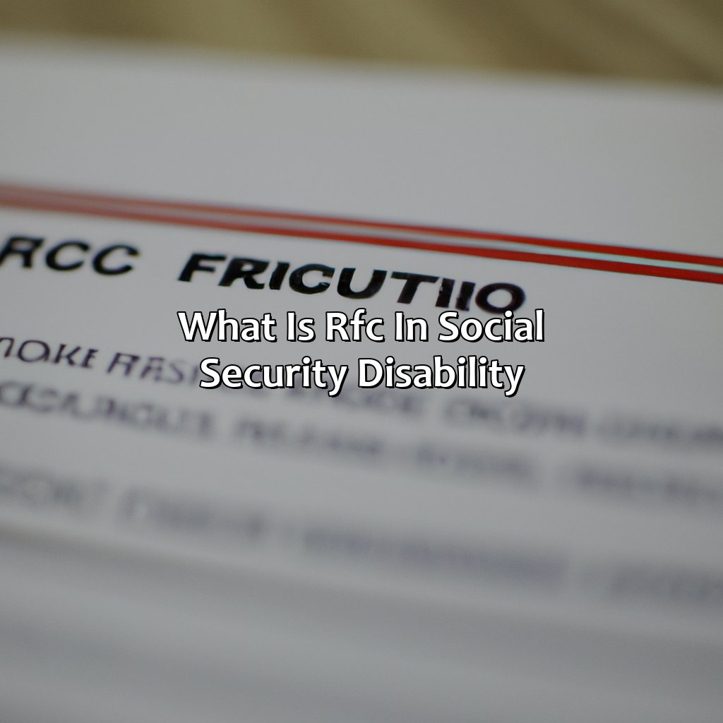 what is rfc in social security disability?,