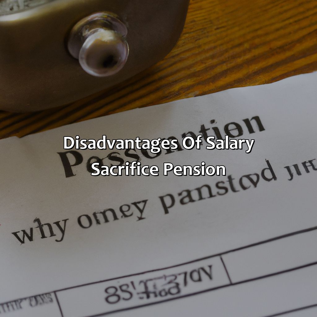 Disadvantages of Salary Sacrifice Pension-what is salary sacrifice pension?, 