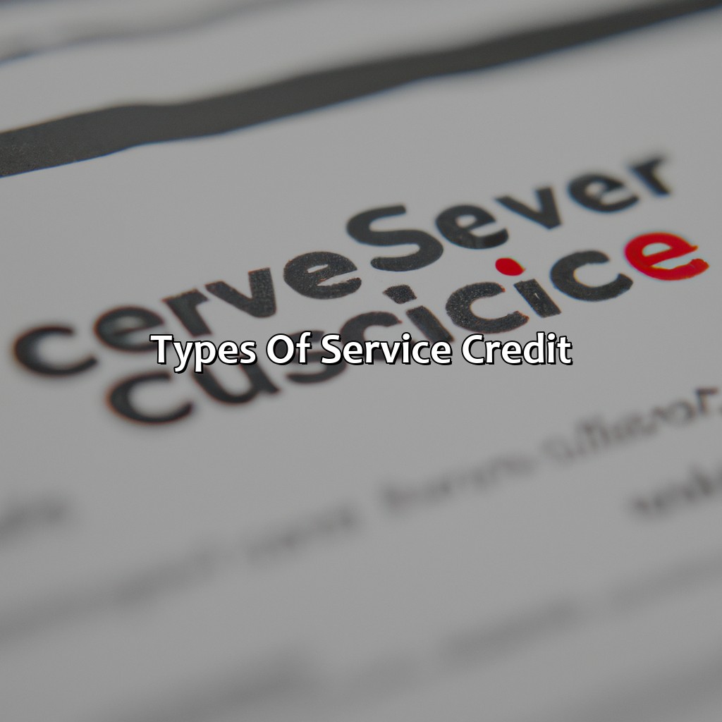 Types of Service Credit-what is service credit for retirement?, 