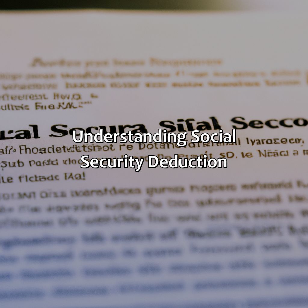 Understanding Social Security Deduction-what is social security deduction?, 