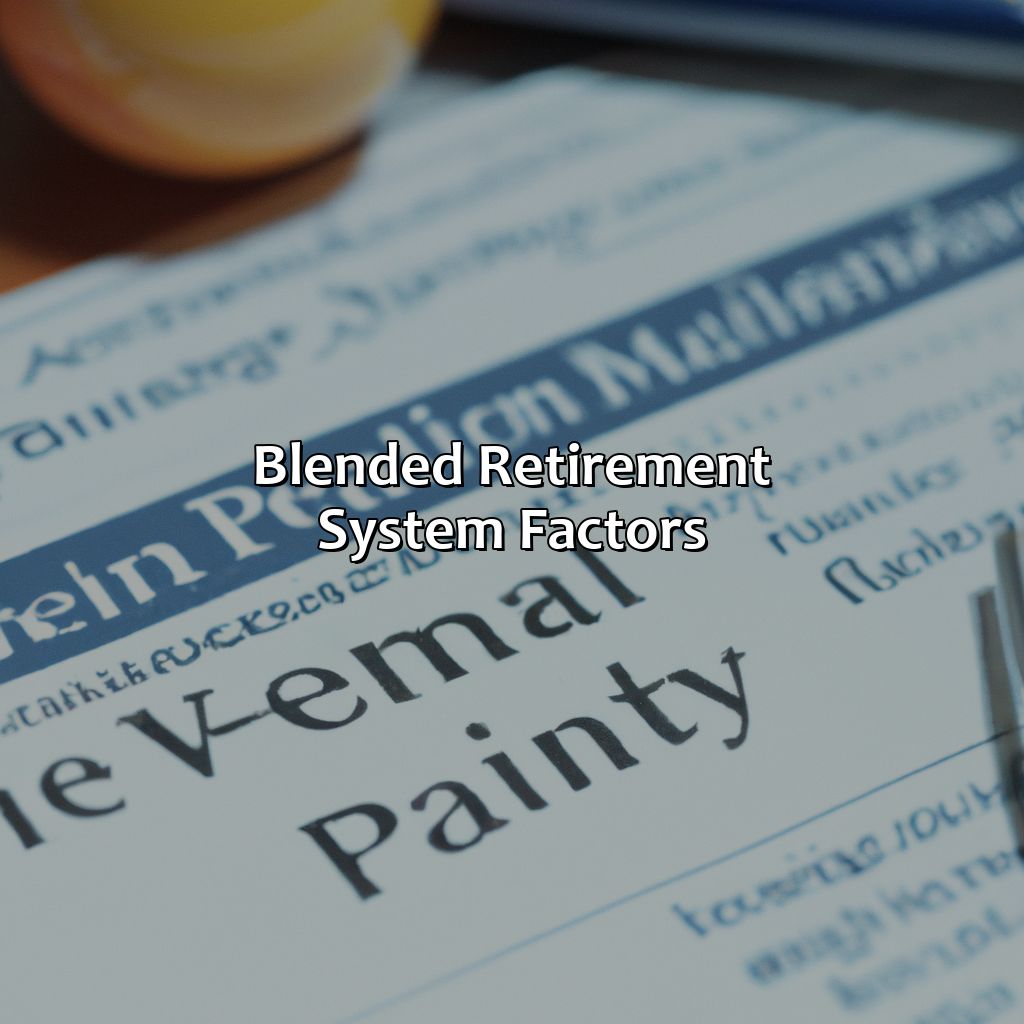 Blended Retirement System Factors-what is the blended retirement system?, 