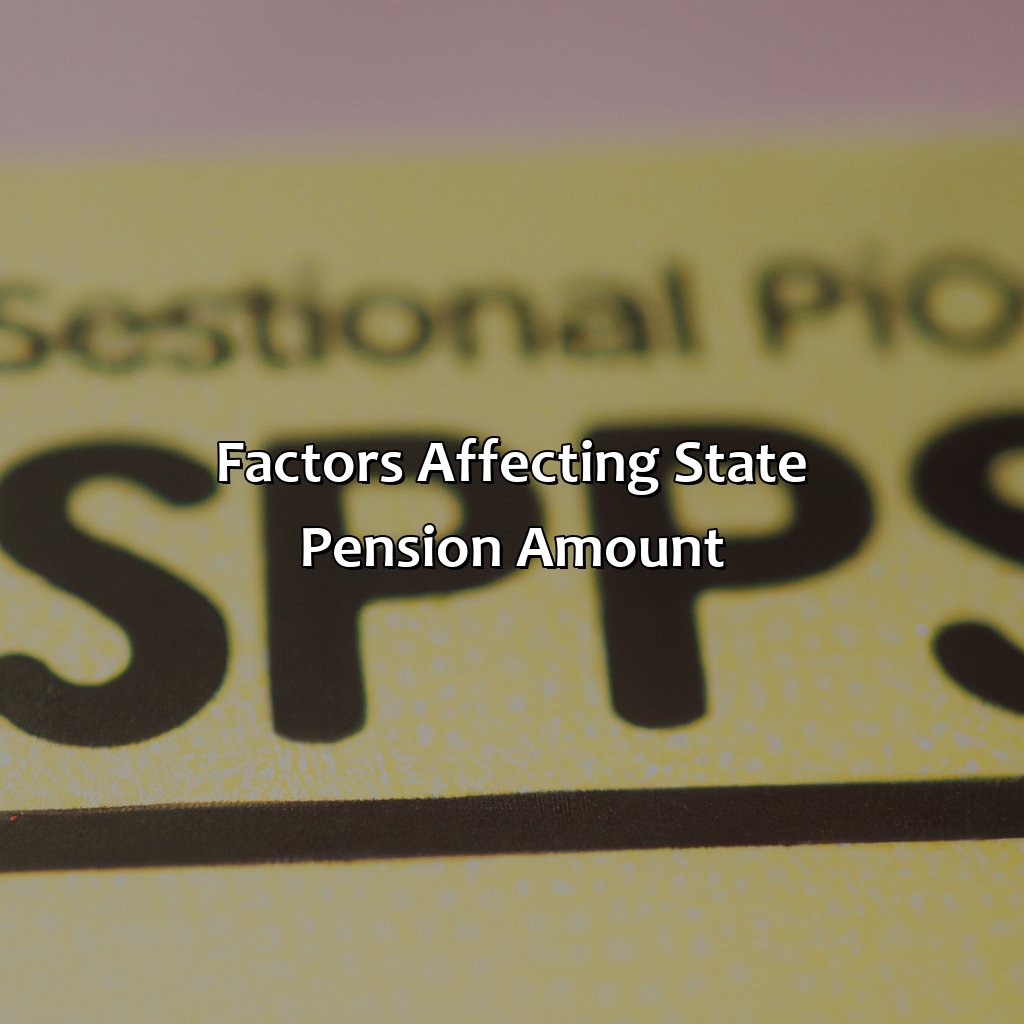 Factors affecting state pension amount-what is the current state pension for a single person?, 