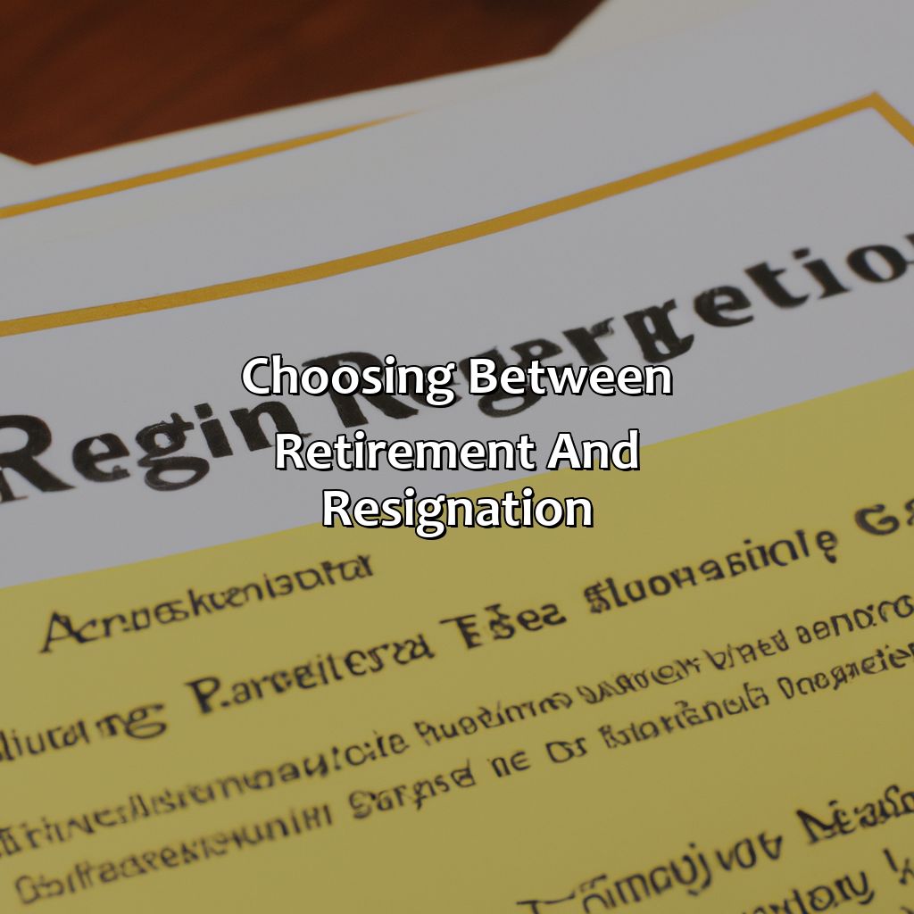 Choosing Between Retirement and Resignation-what is the difference between retirement and resignation?, 