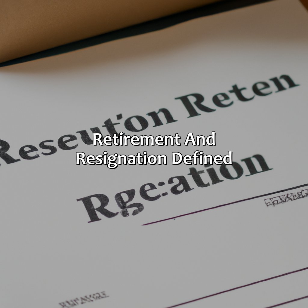 Retirement and Resignation Defined-what is the difference between retirement and resignation?, 