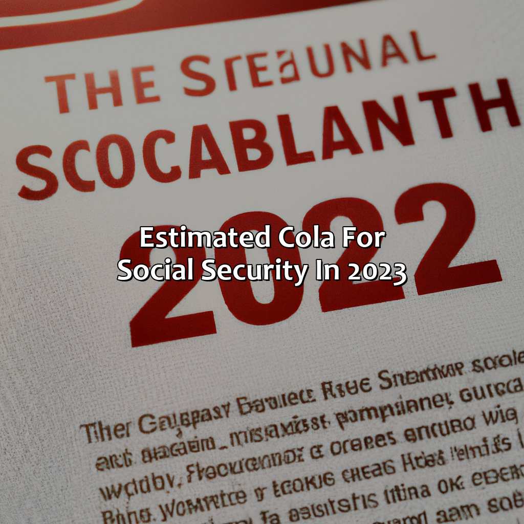 Estimated COLA for Social Security in 2023-what is the estimated cola for social security for 2023?, 