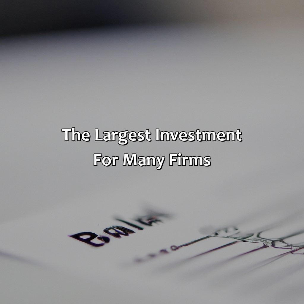 The largest investment for many firms-what is the largest investment for many firms?, 