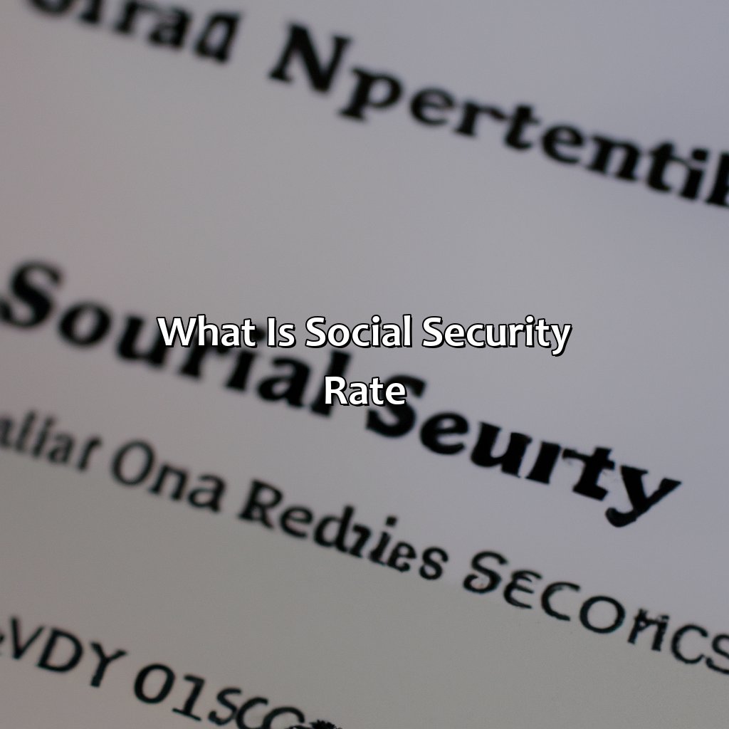 What is Social Security Rate?-what is the new social security rate?, 