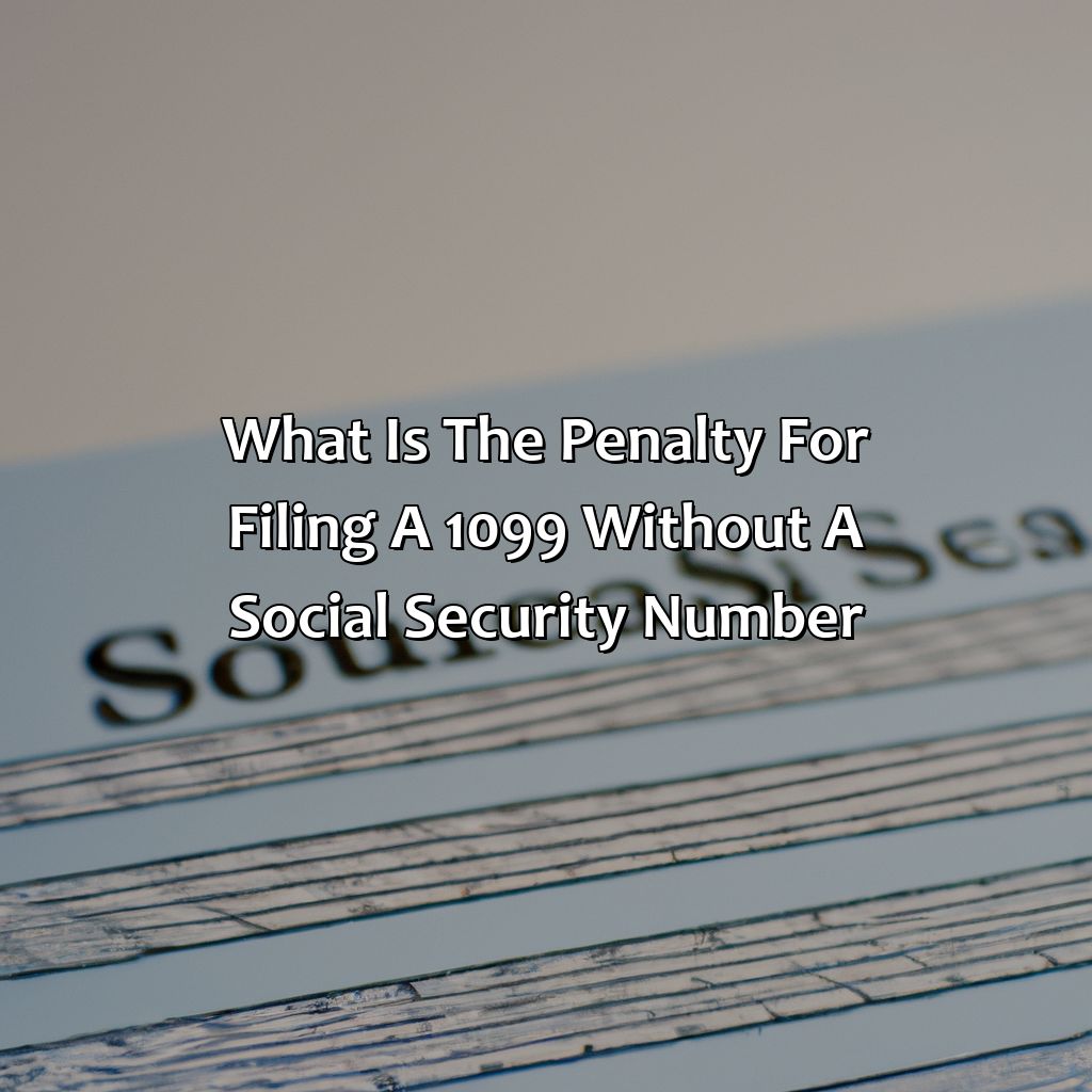 What Is The Penalty For Filing A 1099 Without A Social Security Number?