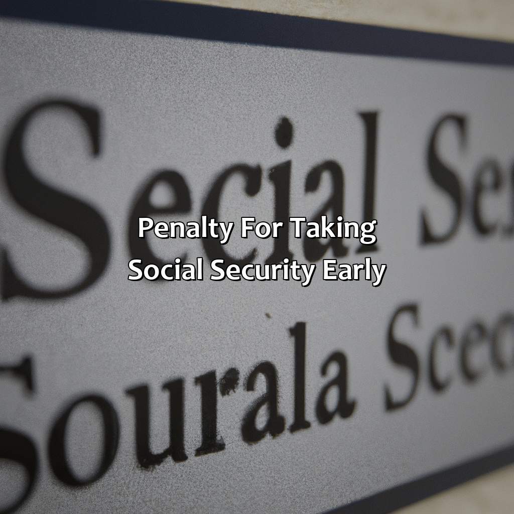 Penalty for taking Social Security early-what is the penalty for taking social security early?, 