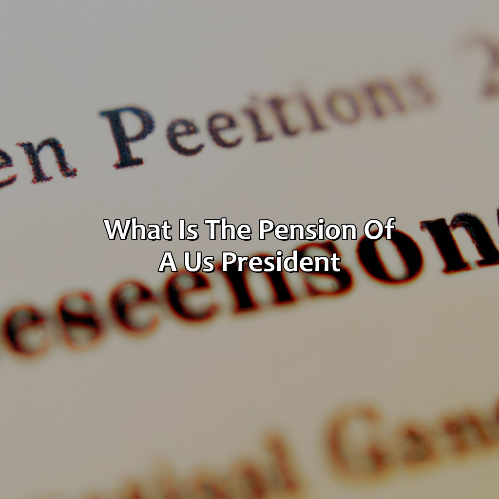 What is the Pension of a US President?-what is the pension of a us president?, 