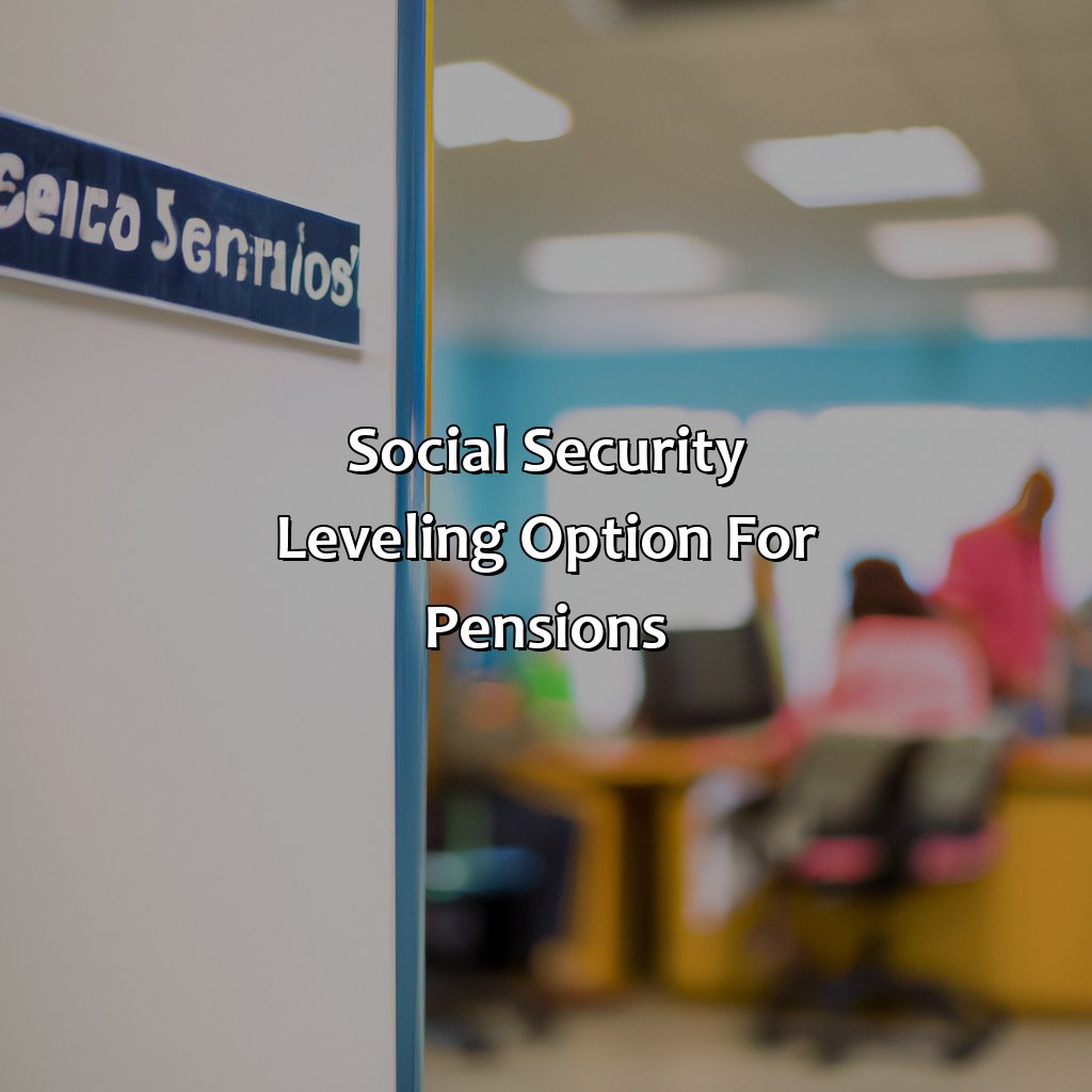 Social Security Leveling option for pensions-what is the social security leveling option for pensions?, 