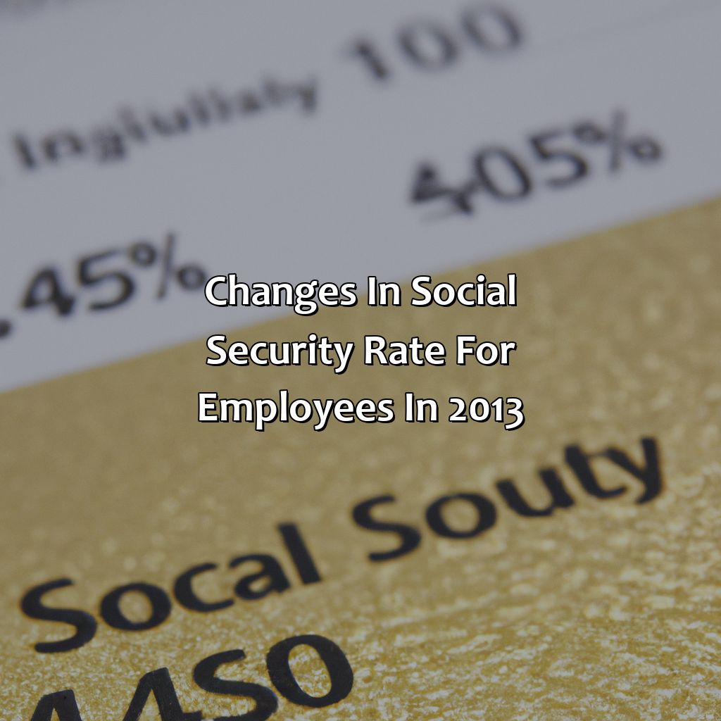 Changes in Social Security Rate for Employees in 2013-what is the social security rate for employees for 2012?, 