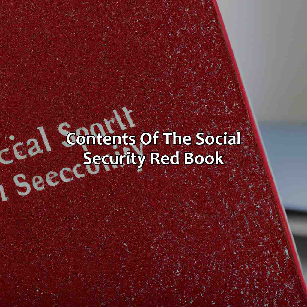 Contents of the Social Security Red Book-what is the social security red book?, 