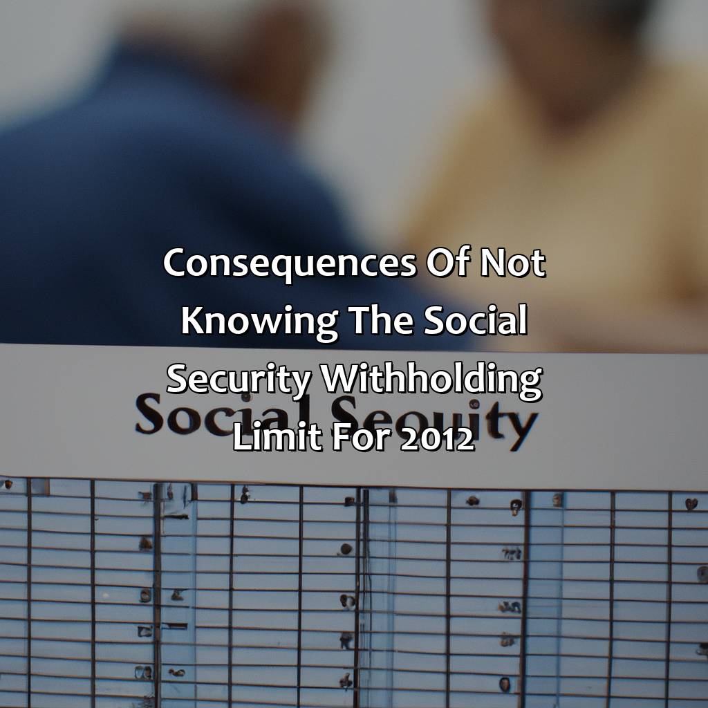 Consequences of Not Knowing the Social Security Withholding Limit for 2012-what is the social security withholding limit for 2012?, 