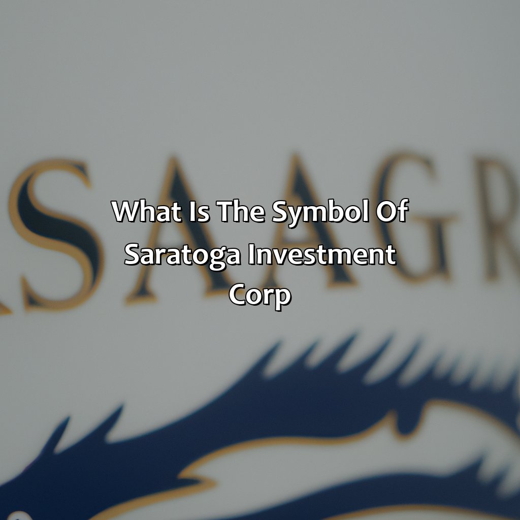 what is the symbol of saratoga investment corp?,
