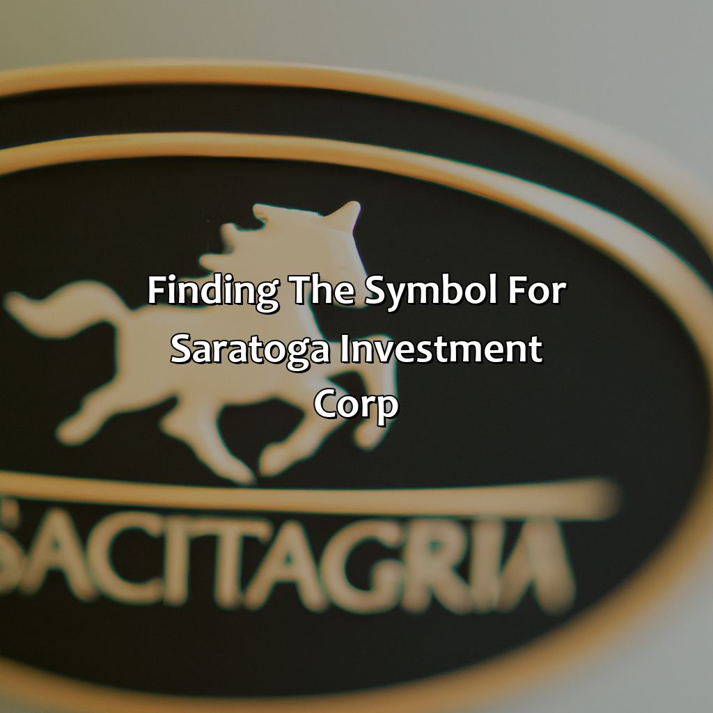 Finding the symbol for Saratoga Investment Corp-what is the symbol of saratoga investment corp?, 