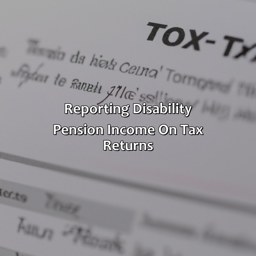 Reporting Disability Pension Income on Tax Returns-what is the treatment of disability pension income?, 