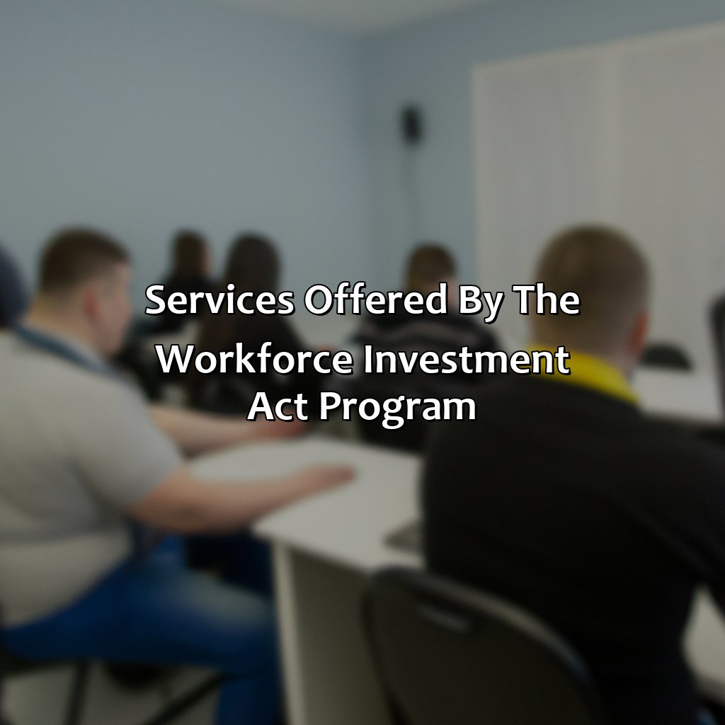 Services Offered by the Workforce Investment Act Program-what is the workforce investment act program?, 