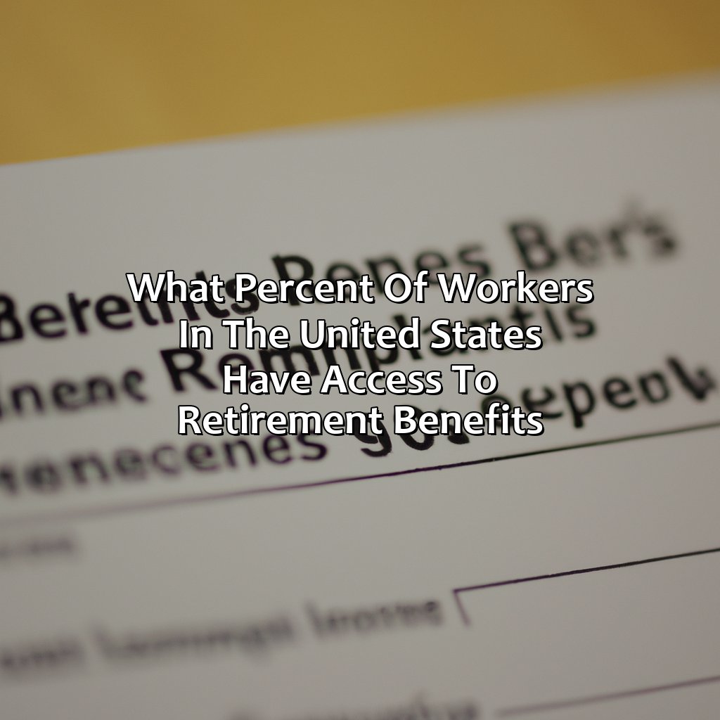 What Percent Of Workers In The United States Have Access To Retirement Benefits?